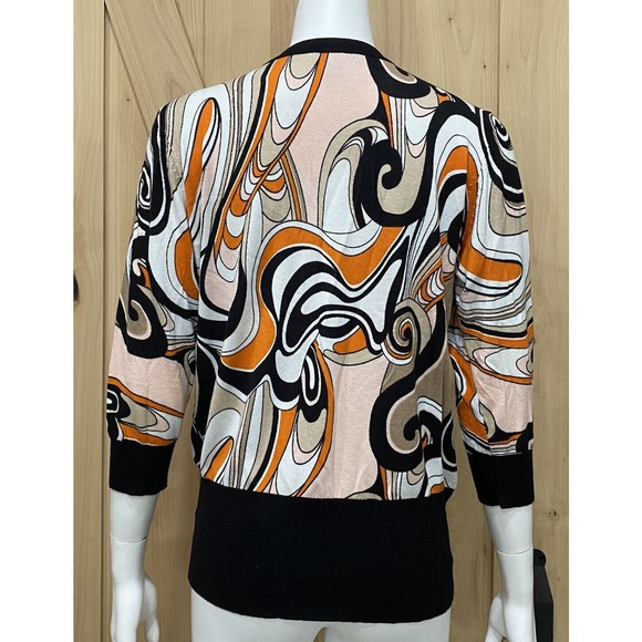 Psychedelic Swirl Print Cardigan Women’s Size 1X - Picture 3 of 8